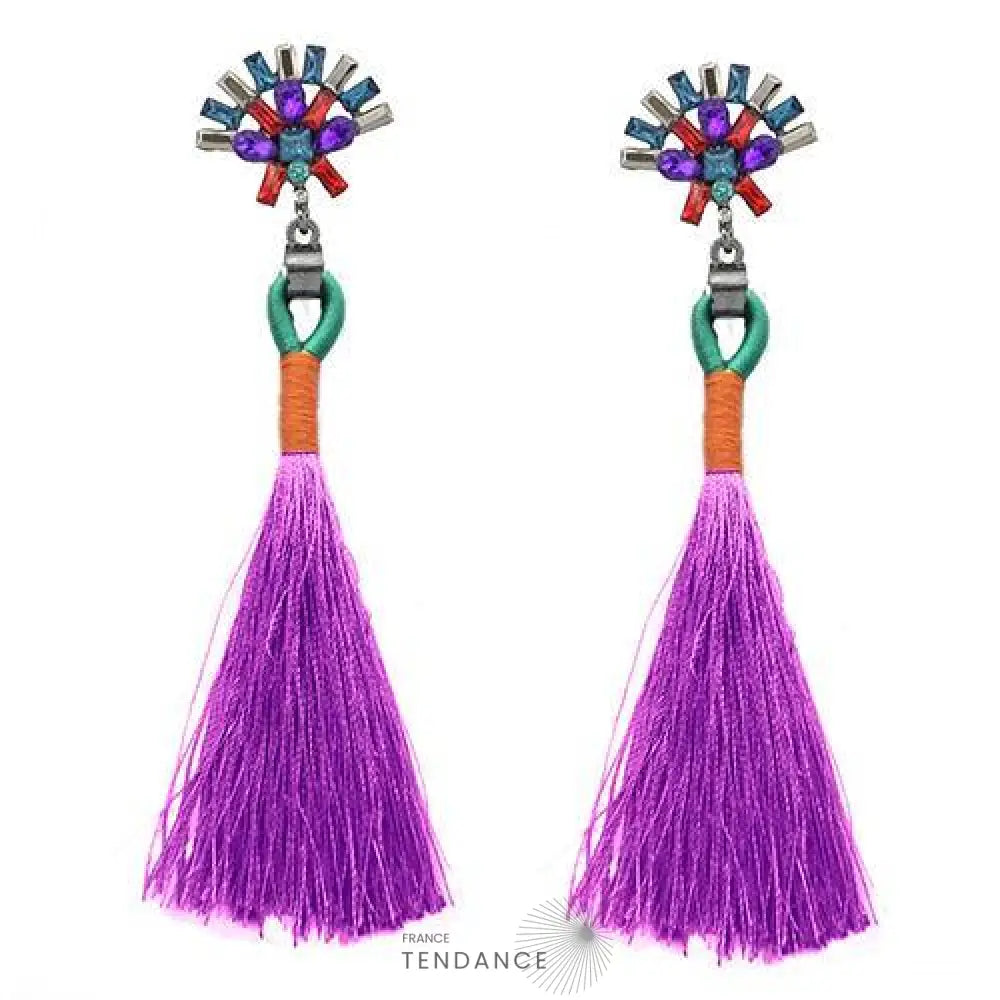 Boucles D’oreilles Boho à Franges | France-Tendance