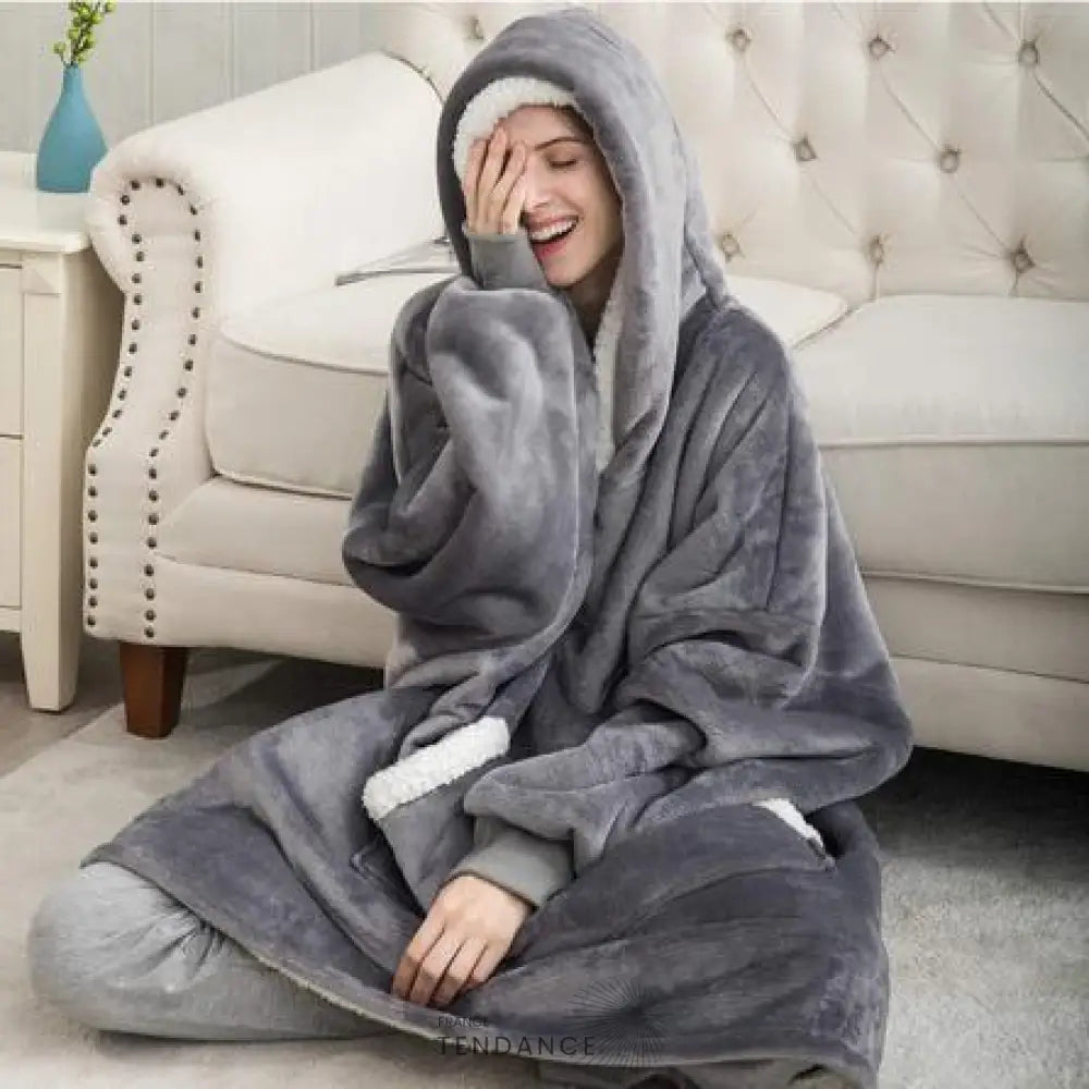 Maxipull Plaid™ | Pull Couverture Doublé | France-Tendance